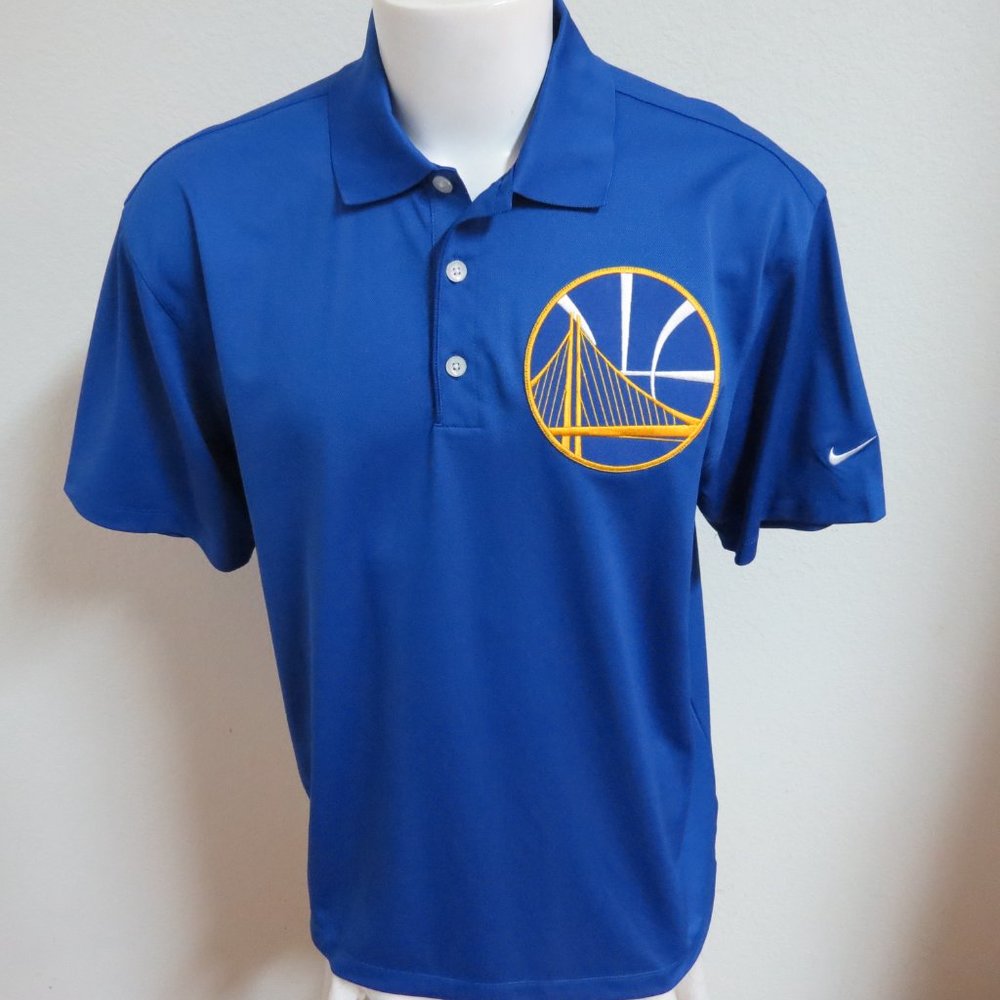 Sz M-2XL Warriors Nike Dri-Fit Mens #48A Golf Polo Shirt